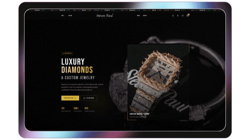 Steven Paul Diamonds website design